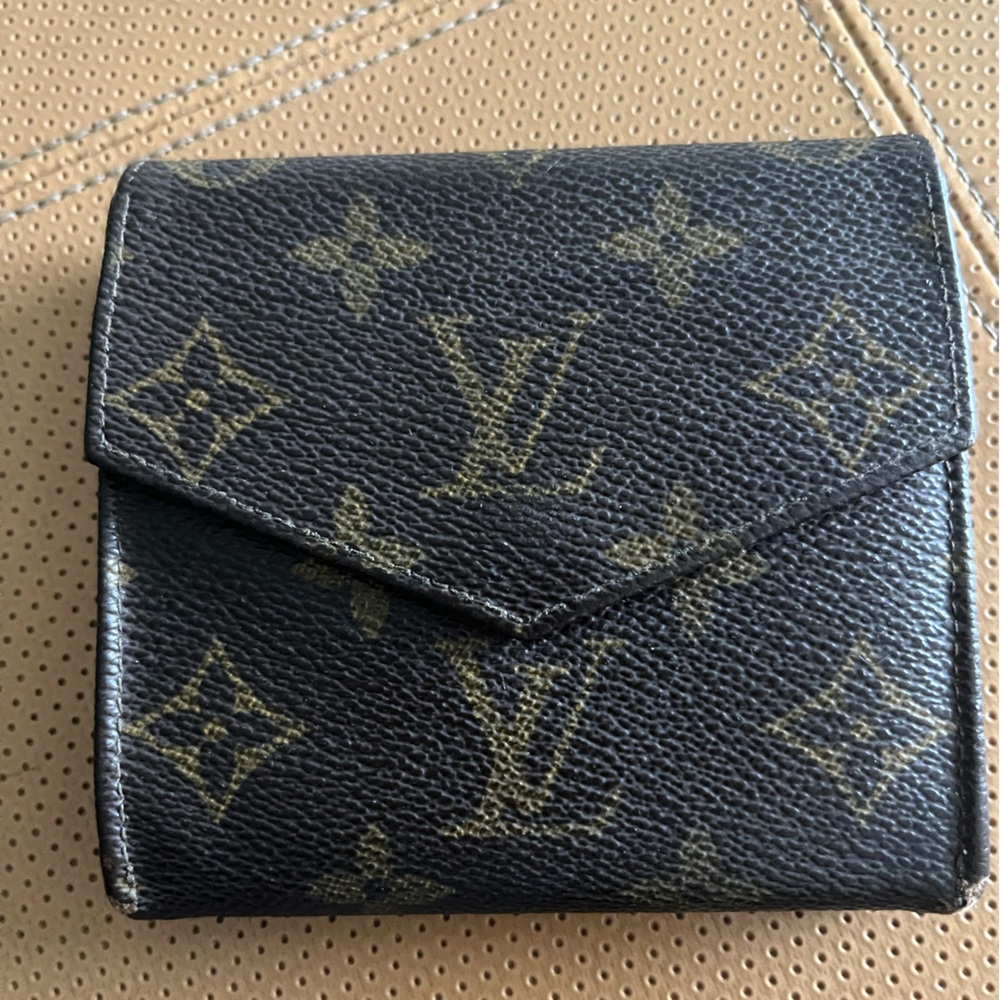 Louis Vuitton Black and Gold Monogram Wallet